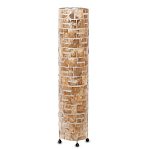 Торшер из перламутра на металлическом каркасе Indonesian Cylinder 2 варинант исполнения - 1 | Loft Concept в Краснодаре