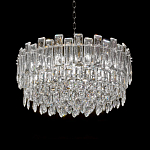 Круглая люстра с хрустальными подвесками на серебряном каркасе Gorgeous Crystal Light варинант исполнения - 5 | Loft Concept в Краснодаре