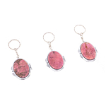 Зеркало брелок складное двухстороннее из натурального камня Родонит Stone Mirrors варинант исполнения - 4 | Loft Concept в Краснодаре