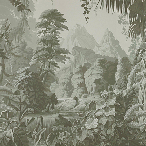 Обои ручная роспись L'Eden Crystal Grey on scenic paper