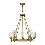  Люстра с 5-ю цилиндрическими плафонами из стекла с пузырьками Hinkley варинант исполнения - 8 | Loft Concept в Краснодаре