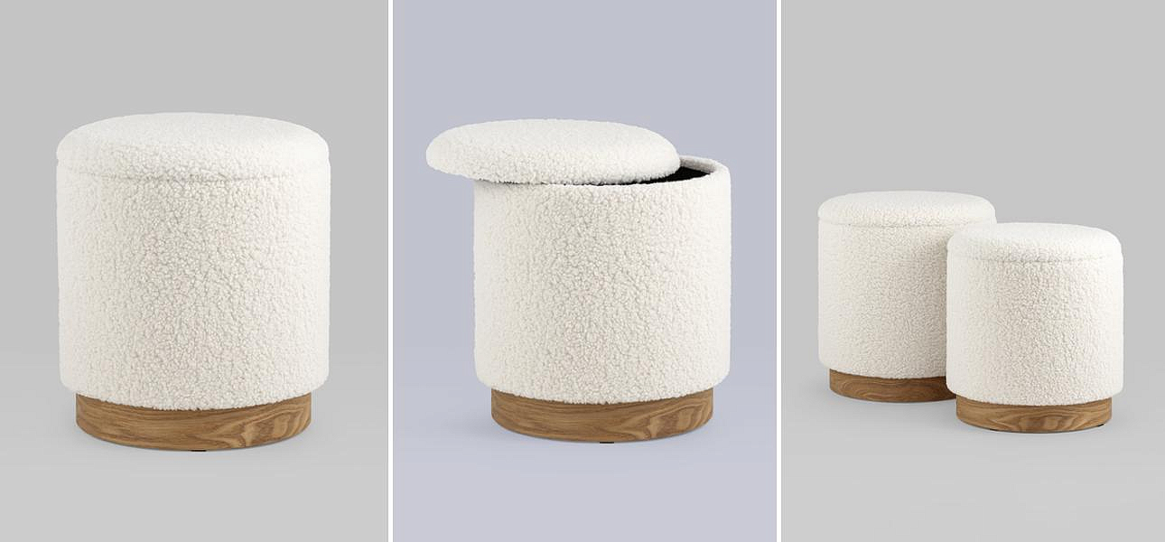 Пуф Bridie Pouf с ящиком - Loft-Concept в Краснодаре