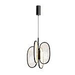 Люстра с гравировкой на акриловых плафонах Gravyura Black D 33 см варинант исполнения - 2 | Loft Concept в Краснодаре