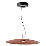 Подвесной светильник круглой формы с коричневым металлическим абажуром Halo Drift варинант исполнения - 1 | Loft Concept в Краснодаре