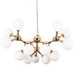 Люстра с плафонами из стеклянных шаров Pearls Suspension Gold Chandelier варинант исполнения - 1 | Loft Concept в Краснодаре