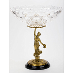 Чаша стеклянная прозрачная на бронзовой подставке с фигуркой девушки Eden Garden варинант исполнения - 3 | Loft Concept в Краснодаре