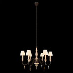 Люстра на металлическом основании с 6-ю белыми тканевыми абажурами Terrain варинант исполнения - 3 | Loft Concept в Краснодаре