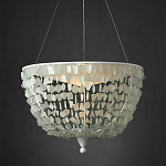 Люстра круглая с каскадом из декоративных элементов Sea Glass варинант исполнения - 4 | Loft Concept в Краснодаре