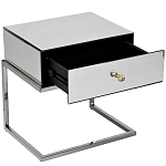 Тумбочка зеркальная с ящиком Mirror Chrome Cabinet варинант исполнения - 2 | Loft Concept в Краснодаре