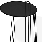 Стол журнальный круглый со столешницей из стекла Gold and Black Marble варинант исполнения - 3 | Loft Concept в Краснодаре