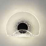 Бра из текстурированного прозрачного стекла с изогнутым краем Textured Glass  варинант исполнения - 3 | Loft Concept в Краснодаре