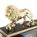 Настольный письменный набор из лазурита с декором в виде льва Golden Lion варинант исполнения - 4 | Loft Concept в Краснодаре
