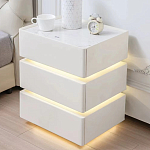 Умная прикроватная тумба с беспроводной зарядкой и подсветкой Smart Bedside Table варинант исполнения - 4 | Loft Concept в Краснодаре