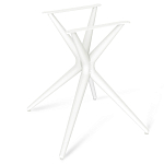 Стол обеденный с круглой столешницей из керамики на четырех белых ножках Sand Ceramics варинант исполнения - 5 | Loft Concept в Краснодаре