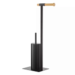 Держатель для туалетной бумаги с ершиком Black Bathroom Accessory варинант исполнения - 3 | Loft Concept в Краснодаре