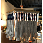 Люстра квадратная плетеная с бахромой Wicker Square Chandelier with Tassels варинант исполнения - 3 | Loft Concept в Краснодаре