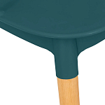 Пластиковый стул на ножках из массива бука Ferret Spiral Green варинант исполнения - 5 | Loft Concept в Краснодаре