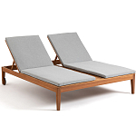 Шезлонг двухместный из эвкалипта Sunset варинант исполнения - 1 | Loft Concept в Краснодаре