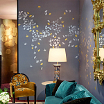 Обои ручная роспись Gingko Colourway SC-98 on Gun Metal dyed silk варинант исполнения - 2 | Loft Concept в Краснодаре