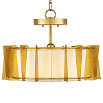 Потолочный светильник круглый с каркасом в форме треугольников и тканевым абажуром Brutal Light варинант исполнения - 1 | Loft Concept в Краснодаре