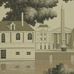 Обои ручная роспись Monuments of Paris Terre Foncée on scenic paper варинант исполнения - 3 | Loft Concept в Краснодаре