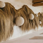 Большая дизайнерская Инсталляция из соломы RAFFIA Installation  варинант исполнения - 4 | Loft Concept в Краснодаре