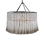 Люстра серая плетеная с кисточками Boho Tassel Chandelier варинант исполнения - 1 | Loft Concept в Краснодаре