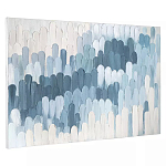 Панно декоративное с ручной росписью Blue Strokes варинант исполнения - 1 | Loft Concept в Краснодаре