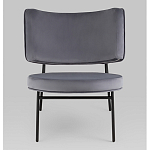 Мини-кресло District Lounge велюр серый варинант исполнения - 4 | Loft Concept в Краснодаре