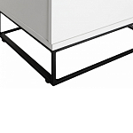 Шкаф-витрина белая с полками и стеклянной дверью Strict Lines варинант исполнения - 5 | Loft Concept в Краснодаре