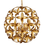 Люстра в форме шара из золотых лепестков Hanging Flowers варинант исполнения - 1 | Loft Concept в Краснодаре