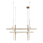 Люстра с 6-ю цилиндрическими плафонами на тонких тросах Trumpet tube варинант исполнения - 6 | Loft Concept в Краснодаре