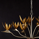 Люстра с плафонами в виде цветов Golden Bird of Paradise варинант исполнения - 6 | Loft Concept в Краснодаре