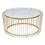 Журнальный столик с столешницей из мрамора на металлическом основании Table Vertical Planes варинант исполнения - 1 | Loft Concept в Краснодаре