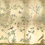 Обои ручная роспись Badminton Deep Rich Gold gilded paper варинант исполнения - 1 | Loft Concept в Краснодаре