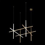 Люстра с 6-ю цилиндрическими плафонами на тонких тросах Trumpet tube варинант исполнения - 5 | Loft Concept в Краснодаре