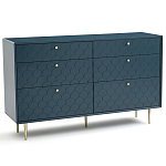 Комод с 6 выдвижными ящиками Scale Ornament Blue Chest of Drawers варинант исполнения - 2 | Loft Concept в Краснодаре