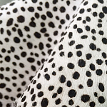 Мебельная ткань Искусственный мех  белый леопард 90 см T5-3 варинант исполнения - 2 | Loft Concept в Краснодаре