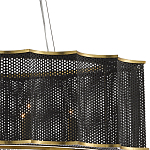 Люстра овальная в сочетании черного и золотого цвета Mesh Lighting варинант исполнения - 1 | Loft Concept в Краснодаре