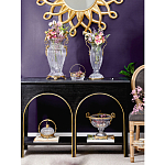 Чаша из прозрачного стекла с бронзовой подставкой и ручками Eden Garden варинант исполнения - 5 | Loft Concept в Краснодаре