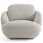 Полукруглое кресло из обивки меланж Halle Melange Armchair варинант исполнения - 3 | Loft Concept в Краснодаре