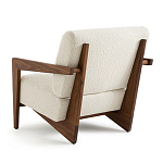 Кресло с обивкой из белого букле Armchair White Boucle варинант исполнения - 2 | Loft Concept в Краснодаре