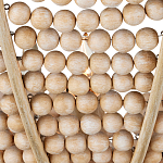 Люстра из деревянных бусин с подвесками в виде капель Wooden Beads варинант исполнения - 4 | Loft Concept в Краснодаре