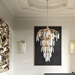 Люстра многоярусная с трубчатыми подвесками Dripping Crystals варинант исполнения - 4 | Loft Concept в Краснодаре