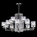 Люстра многоярусная с 15-ю цилиндрическими плафонами из стекла Laurent варинант исполнения - 2 | Loft Concept в Краснодаре