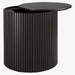 Черный приставной стол с местом для хранения Smart Textured Table варинант исполнения - 1 | Loft Concept в Краснодаре