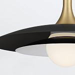 Подвесной светильник с плафоном в форме плоского купола и белой шарообразной лампой Eurofase варинант исполнения - 3 | Loft Concept в Краснодаре