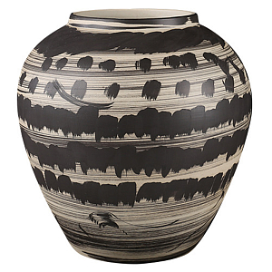 Ваза Kamaria Beige Black Vase