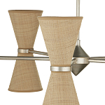 Люстра серебряного цвета с тканевыми абажурами Loft Rope Light варинант исполнения - 1 | Loft Concept в Краснодаре