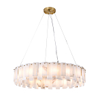 Люстра круглая декорированная натуральным камнем Stone Interior Accent варинант исполнения - 2 | Loft Concept в Краснодаре